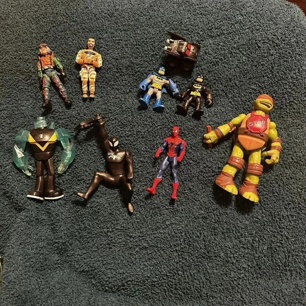 9‎ Various Mini Figures-1990-2014 GI Joe, Marvel, Tmnt, DC Comics